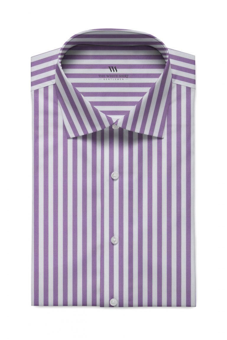 Treves Purple Stripe Poplin