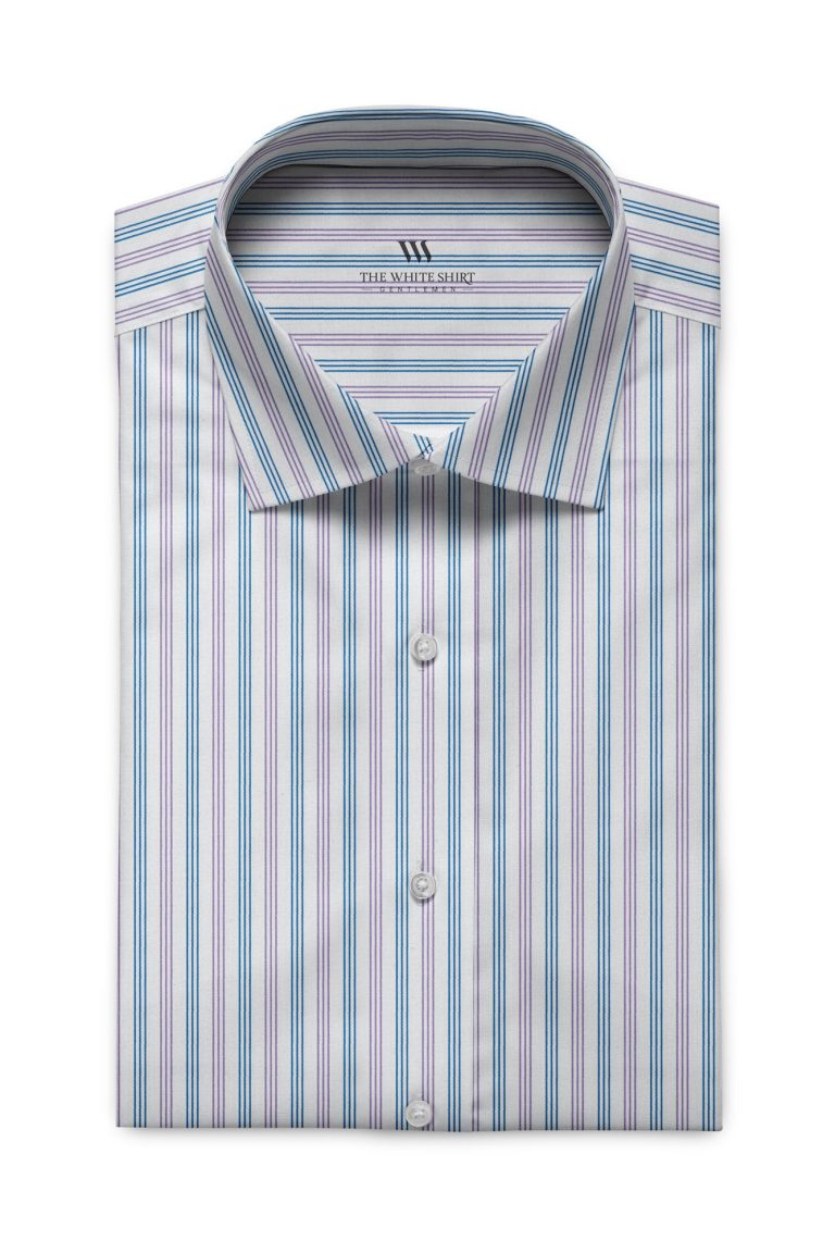Pittson Feather Touch Blue and Purplee Stripe